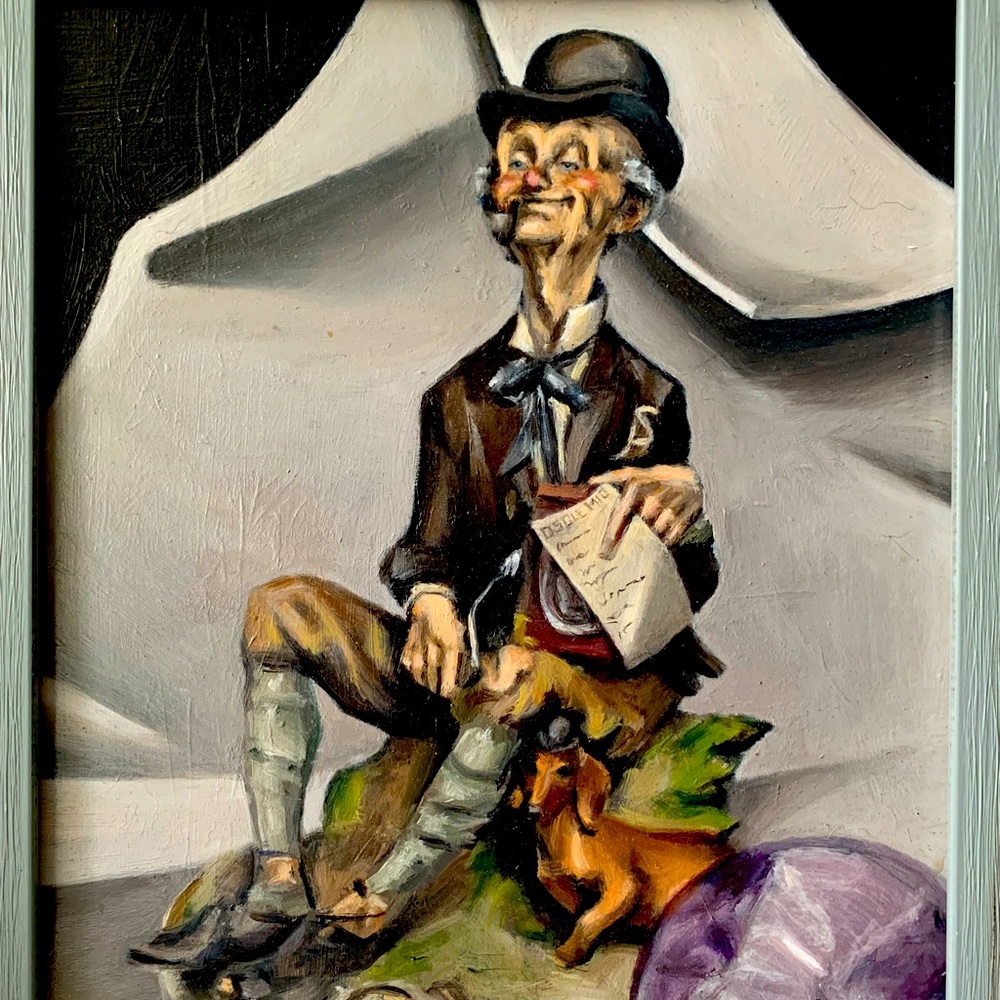 ‘O Sole Mio oil painting by Matthew Kaluza of Porcelain D'arte Figurine $200 OBO